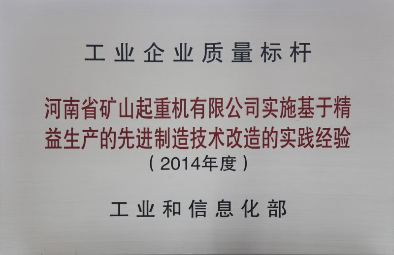 雙標(biāo)桿！河南礦山典型經(jīng)驗再次入選全國質(zhì)量標(biāo)桿